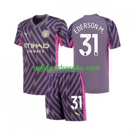 Fotbalový Dres Manchester City Ederson Moraes 31 Brankářské Dětské Venkovní 2023/24